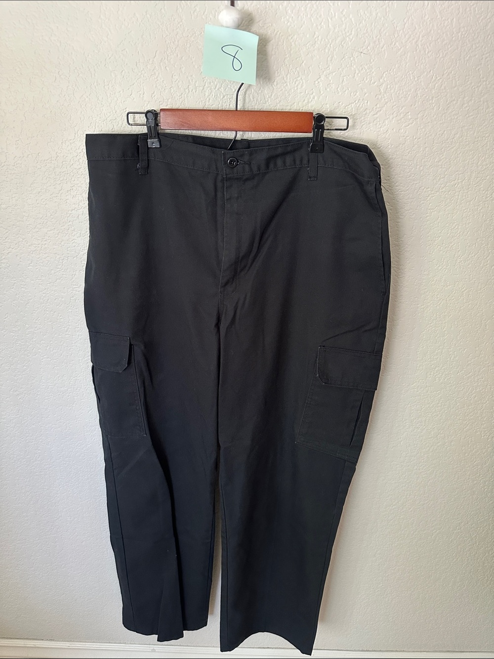 Dickies Black Cargo Pants with Side Utility Pockets